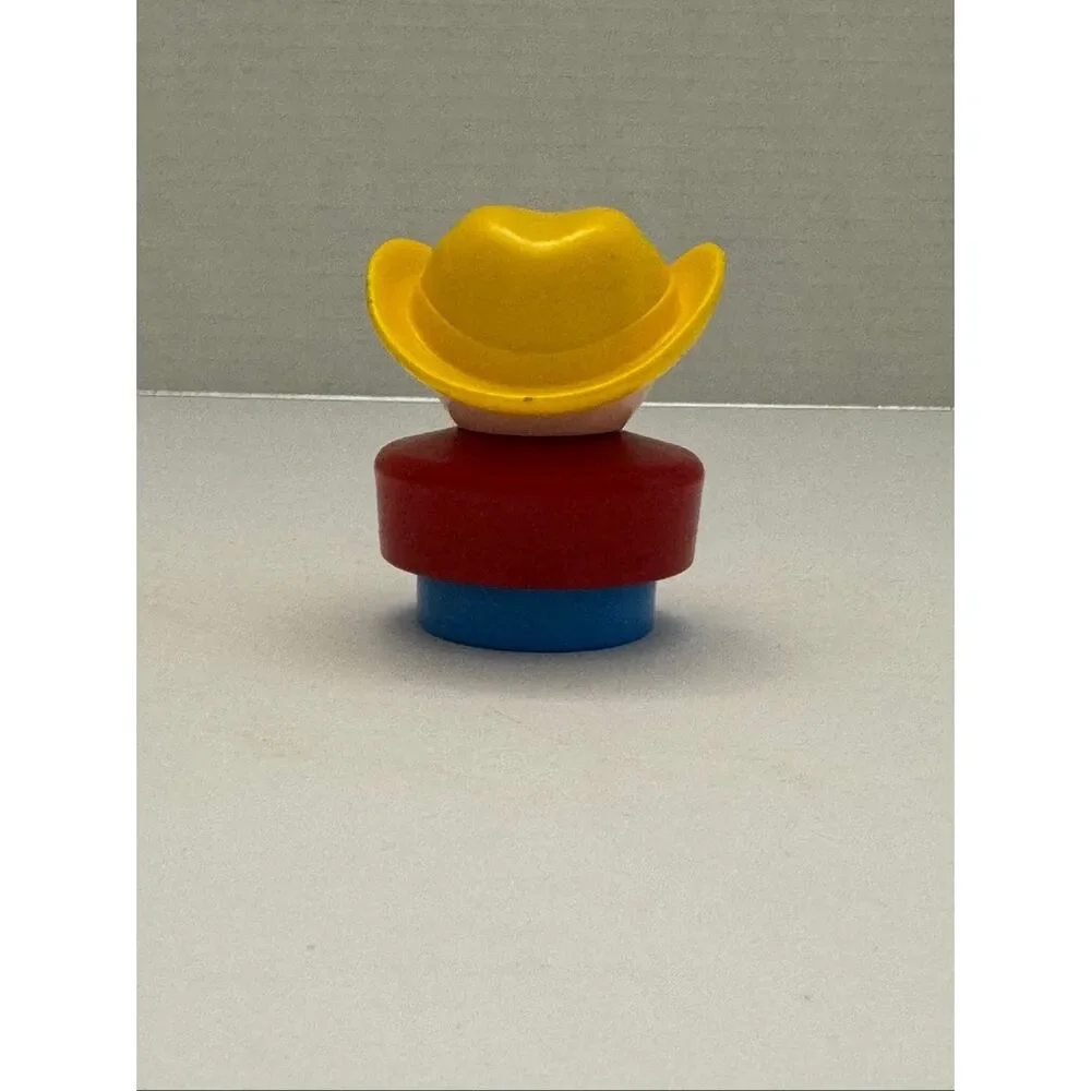 Fisher Price Little People Cowboy Red Shirt Vintage 1990 Chunky Little People